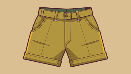 mockup khaki  shorts, khaki background, 