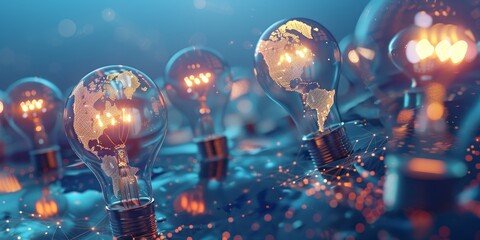 Innovation and global business concept.