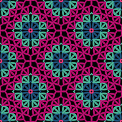 Pattern with crochet granny square wallpaper handmade decorative art design print 