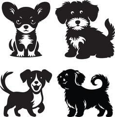 Stylish Dogs vector and illustrator