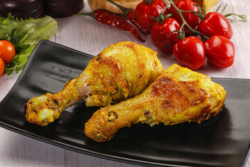 Roasted Chicken leg drumsticks with curry sauce