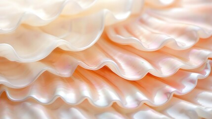   A macro shot of a conch-like object with two smaller, translucent shells inside