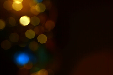 golden dust light . Bokeh light lights effect background. Christmas glowing dust background Christmas glowing light bokeh confetti and sparkle overlay texture for your design.