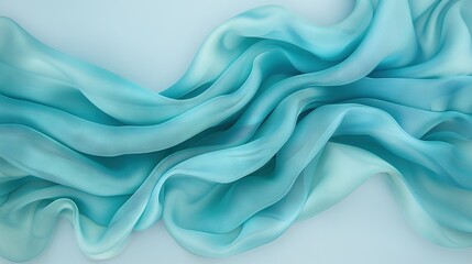 Obraz premium A detailed shot of a canvas with a blue wave motif against a lighter blue backdrop