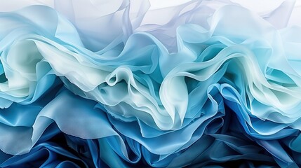 Fototapeta premium A close-up image with a blue and white background, featuring a wavy pattern above and below it