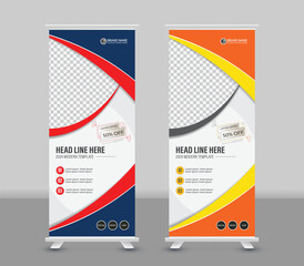 Modern roll-up banner, x banner template design, business flyer, poster, presentation, business banner, corporate and web banner template layout