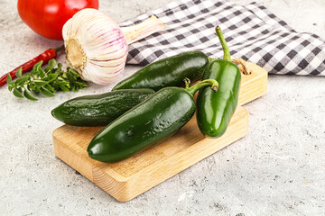 Mexican hot green Jalapeno pepper