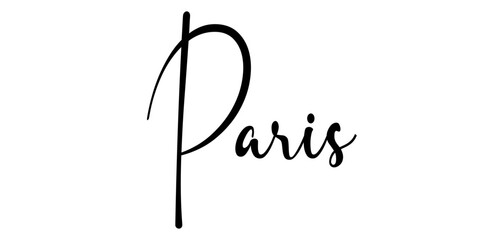 Paris -  colore nero - parola nome scritta - ideale per websites, presentazioni, biglietti, banners, sweatshirt, stampe, cricut, silhouette, sublimazioni, etichette, adesivi
