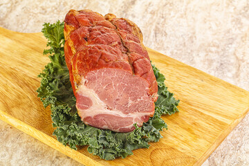 Delicous pork cured meat isolated