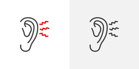 Fototapeta premium Otitis colored icon set
