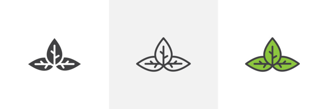 Basil colored icon set