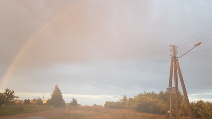 rainbow in the mountains