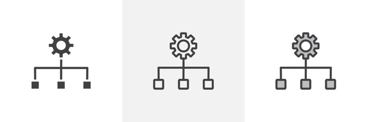 Workflow colored icon set