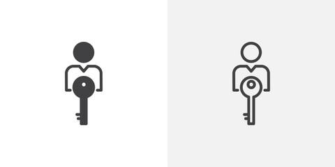 Authentication colored icon set