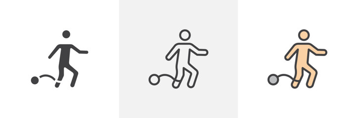 Guilty human colored icon set