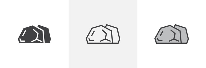 Stone colored icon set