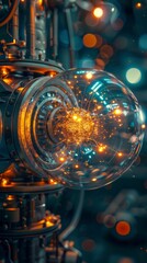 Futuristic Glowing Machinery: A Masterpiece of Advanced Technology and Innovation