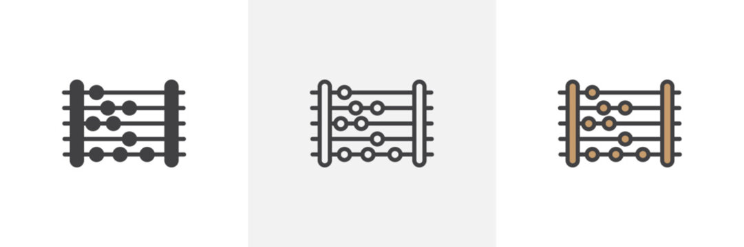Abacus colored icon set