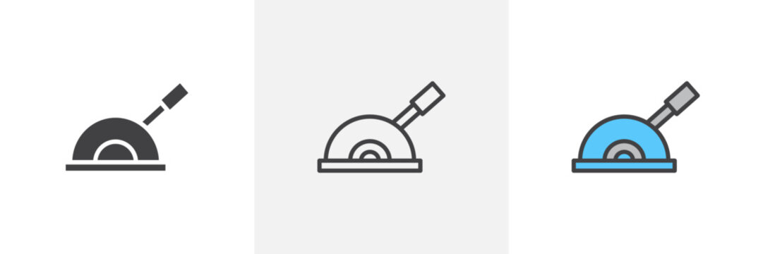 Lever colored icon set