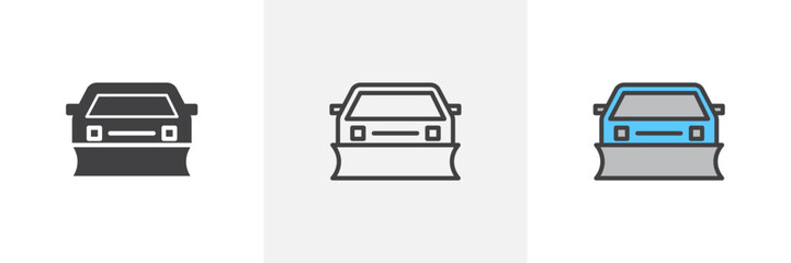 Snowplow colored icon set