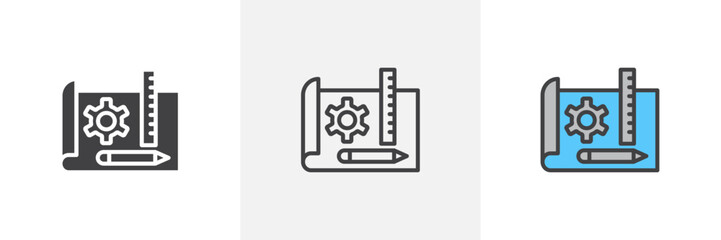 Prototyping colored icon set