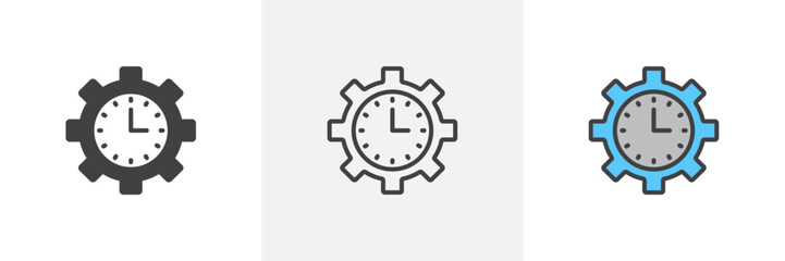 Trendy colored icon set