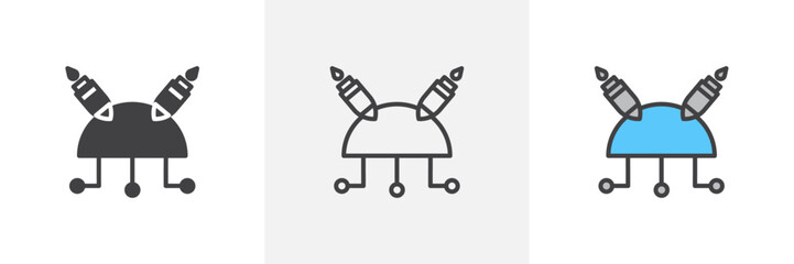 DOS colored icon set