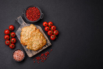 Delicious fried pork or chicken chops breaded with salt and spices