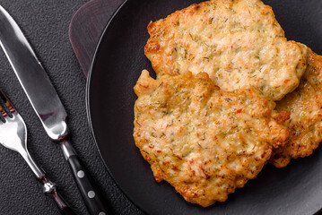 Delicious fried pork or chicken chops breaded with salt and spices