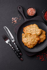 Delicious fried pork or chicken chops breaded with salt and spices