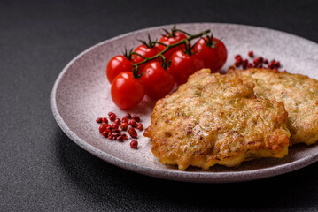 Delicious fried pork or chicken chops breaded with salt and spices