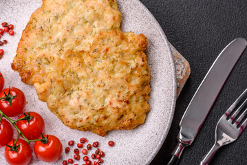 Delicious fried pork or chicken chops breaded with salt and spices