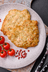 Delicious fried pork or chicken chops breaded with salt and spices