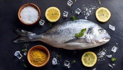 Fresh fish on the board