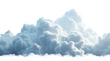 A vast, cumulus cloud formation dominates the frame, its soft, white mass illuminated by an unseen light source