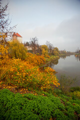 Autumn in a park in Sandomierz, Poland