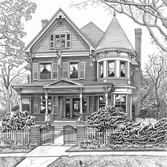 Fototapeta premium sketch of a house