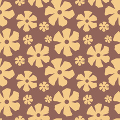 Seamless decorative pattern with flowers wallpaper festive birthday background art decor design for textile, paper	
