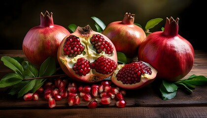 Pomegranate on the table