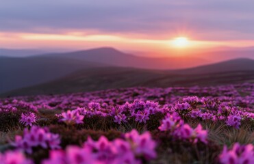 Sunset Over Mountain Meadow