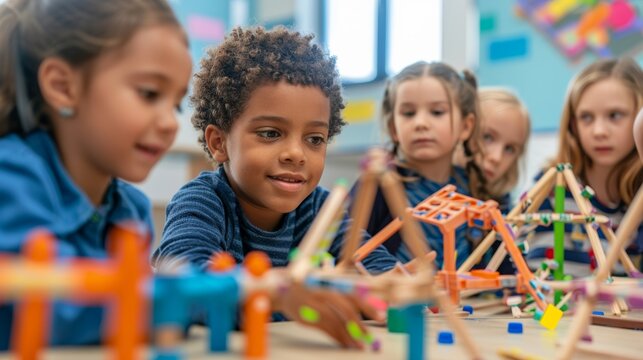 Interactive Classroom Activity: Children Building Engineering Structures with Hands-On Learning Materials