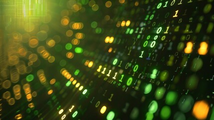 Obraz premium Digital Binary Code Background