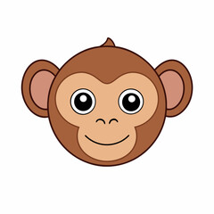 A Monkey head vector illustration