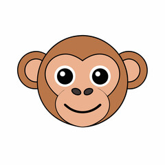 Obraz premium A Monkey head vector illustration
