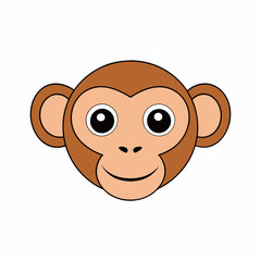 A Monkey head vector illustration