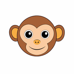 A Monkey head vector illustration