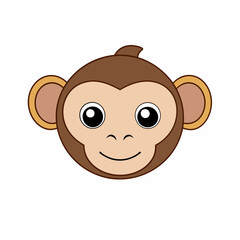 A Monkey head vector illustration