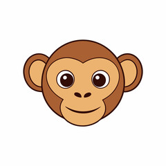 A Monkey head vector illustration