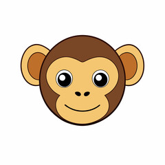 A Monkey head vector illustration
