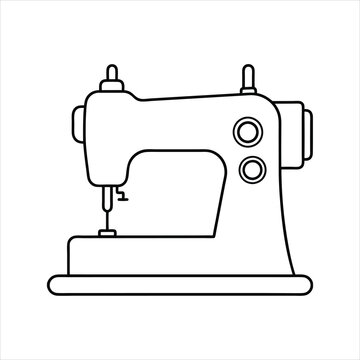 recommend clip art: Sewing machine vector line art